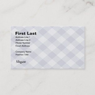 Summer Picnic Gingham Chequered Tablecloth: Blue Business Card