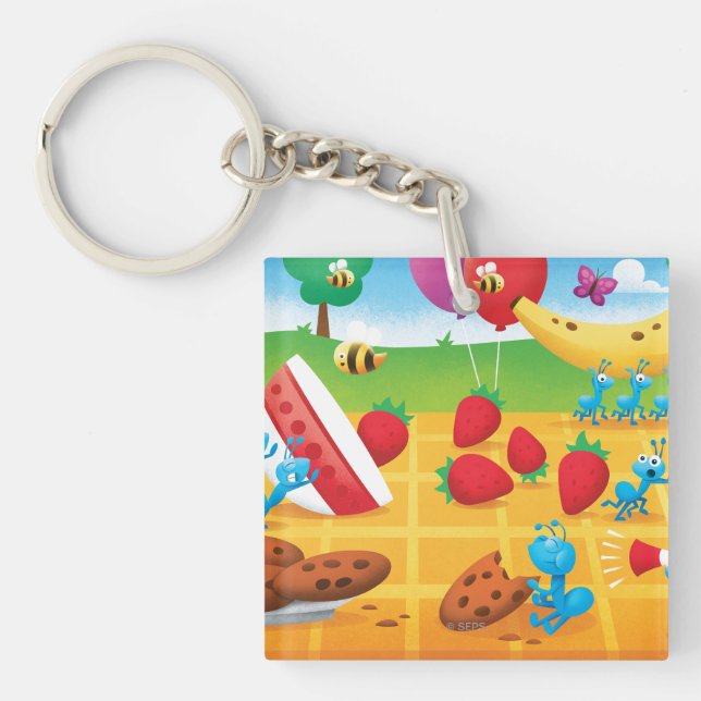 Summer Picnic Key Ring (Front)