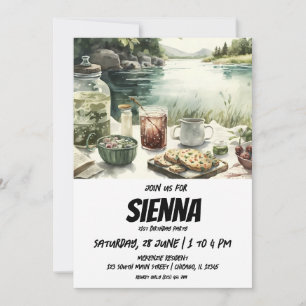 Summer Picnic lake view Invitation