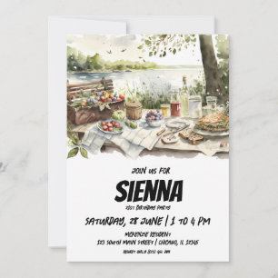 Summer Picnic lake view Invitation