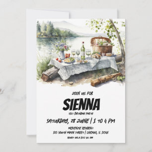 Summer Picnic lake view Invitation