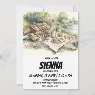 Summer Picnic lake view Invitation