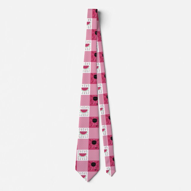 Summer Picnic Men's Neck Tie (Front)