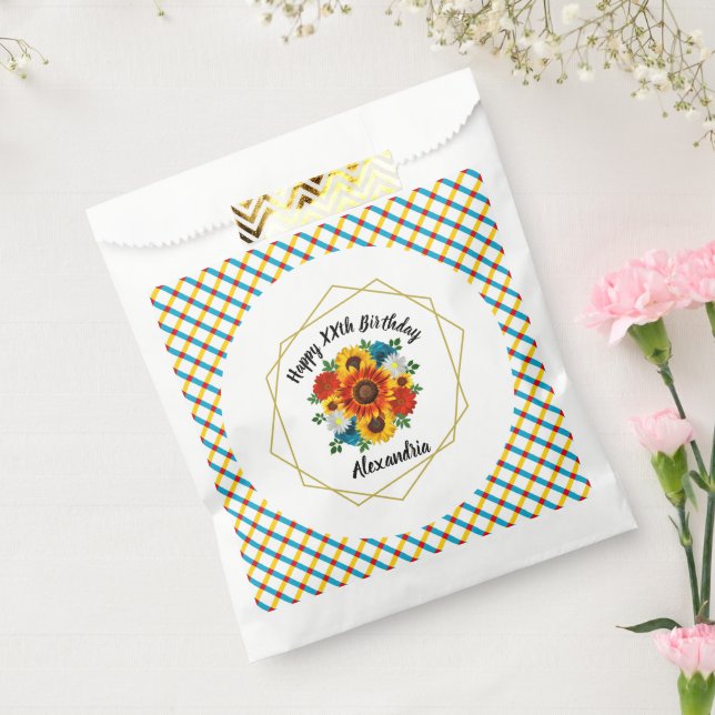 Summer Picnic Party Geometric Floral Favour Bags (Sealed)