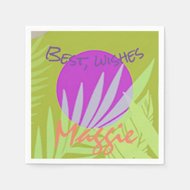 Summer Picnics, Vacation and Birthdays  Napkin (Front)