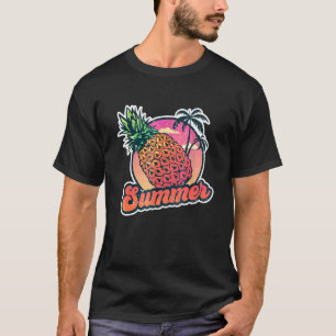 Summer Pineapple At Sea Sunglasses Tropical Pineap T-Shirt