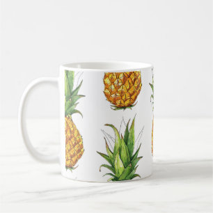 Summer pineapple pattern, seamless design. coffee mug