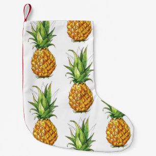 Summer pineapple pattern, seamless design. small christmas stocking