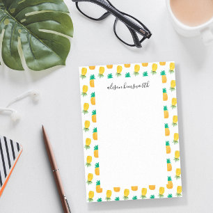 Summer Pineapple Personalized Post-it Notes