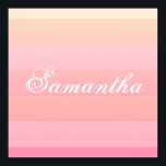Summer Pink & Coral Gradient Color Block Monogram Poster<br><div class="desc">This warm and pretty summer pink and coral color block gradient is perfect for the beautiful and breezy woman. It's soft but warm pastel coloring is ideal for the spring and summer season. Just customize this art print with your own personal monogram name! It's great to personalize in room in...</div>