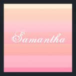 Summer Pink & Coral Gradient Color Block Monogram Poster<br><div class="desc">This warm and pretty summer pink and coral color block gradient is perfect for the beautiful and breezy woman. It's soft but warm pastel coloring is ideal for the spring and summer season. Just customize this art print with your own personal monogram name! It's great to personalize in room in...</div>