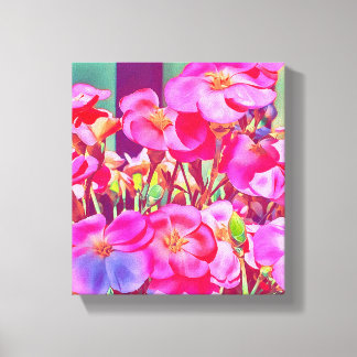 Summer pink flowers canvas print