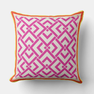 Summer pink geometric outdoor classic  cushion