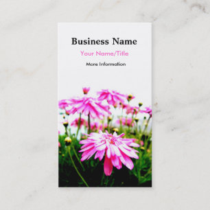 Summer!/Pink Gerbera Daisies Field Business Cards