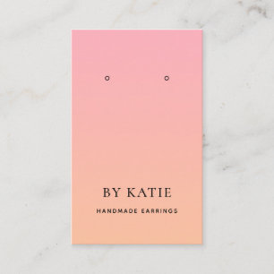 Summer Pink Orange Ombre Earring Display Card