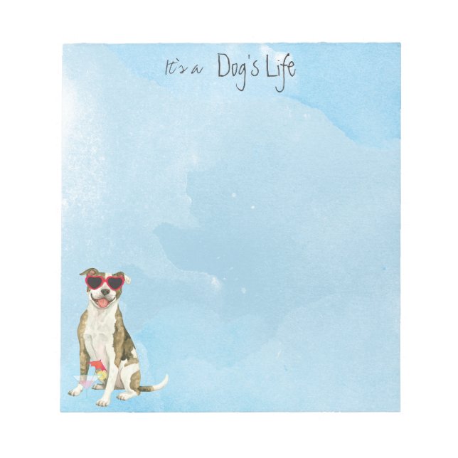 Summer Pit Bull Terrier Notepad (Front)