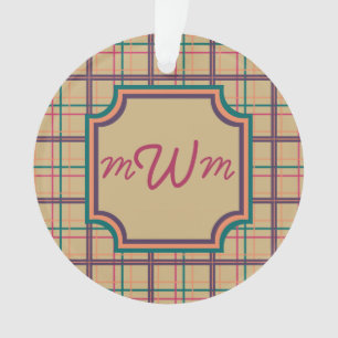 Summer Plaid Acrylic Ornament