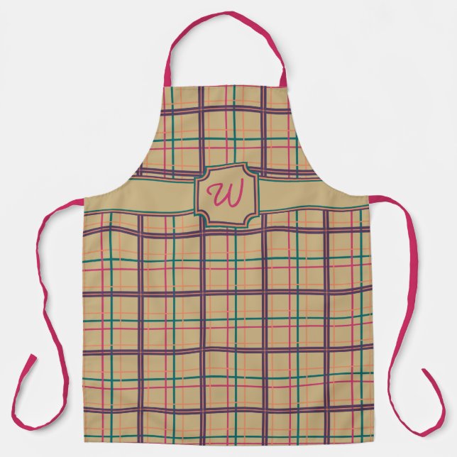 Summer Plaid All-Over Print Apron (Front)