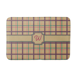 Summer Plaid Bath Mat