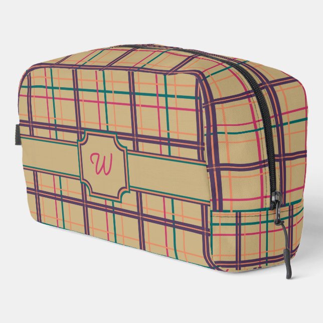 Summer Plaid Dopp Kit (Right Corner)