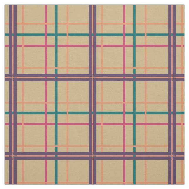 Summer Plaid Fabric (Swatch)