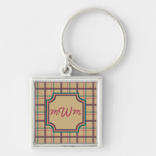Summer Plaid Keychain