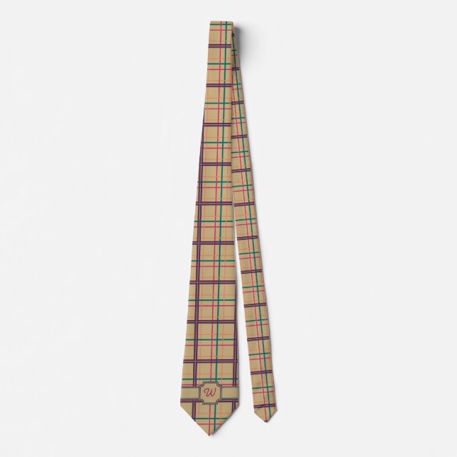 Summer Plaid Men's Neck Tie (Front)