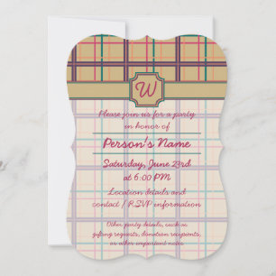 Summer Plaid Party Invitation
