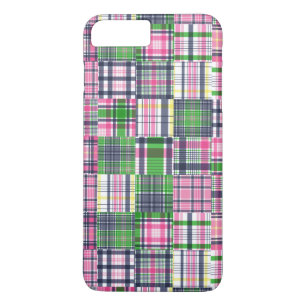 Summer Plaid Pink Madras Patchwork iPhone 8 Plus/7 Plus Case
