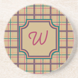 Summer Plaid Sandstone Coaster