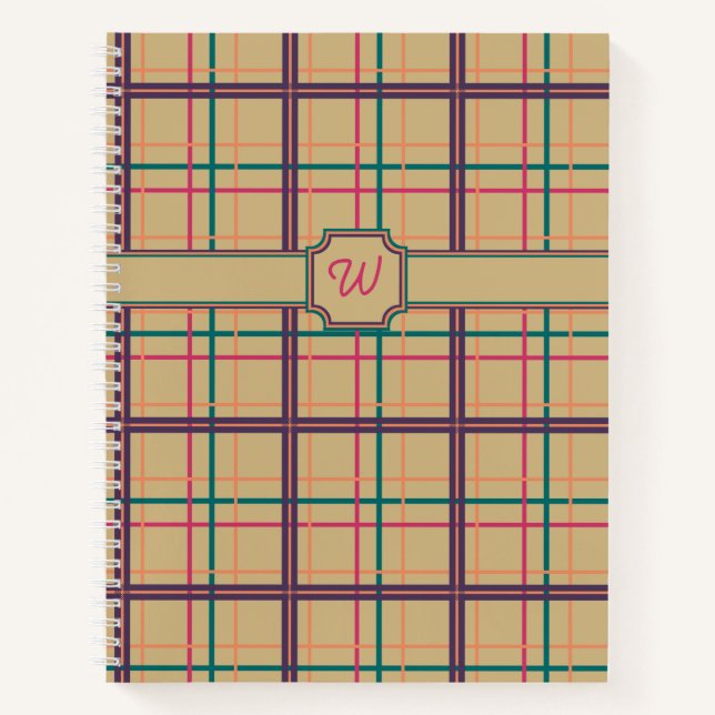 Summer Plaid Spiral Notebook (Front)
