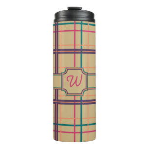 Summer Plaid Thermal Tumbler