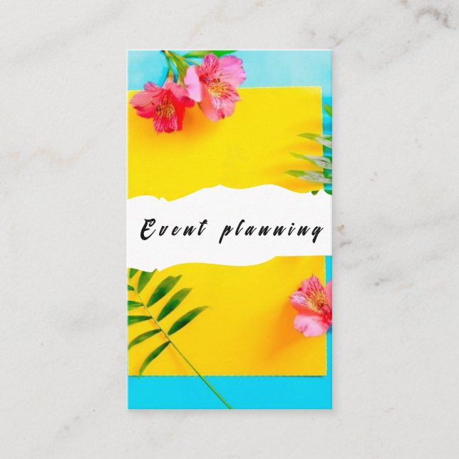 Summer Planning Modern Business card (Front)