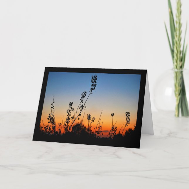 Summer Plant Silhouettes Card (Front)