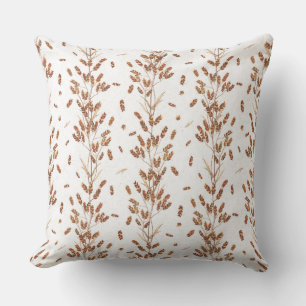 Summer plants with earthy tones cushion
