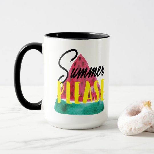 SUMMER PLEASE WATER MELON MUG