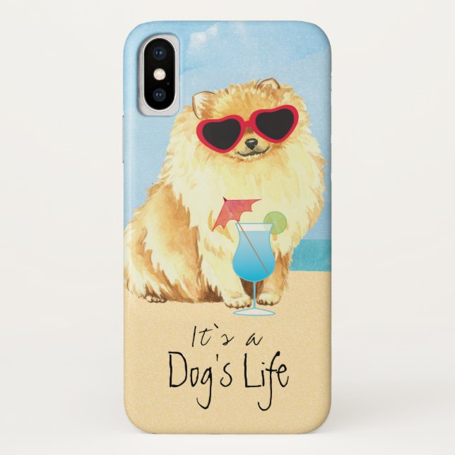 Summer Pomeranian Case-Mate iPhone Case (Back)