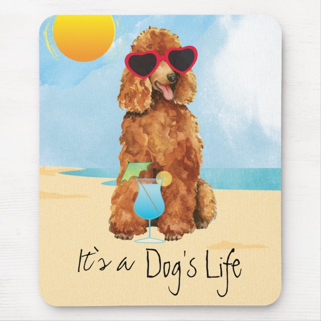 Summer Poodle Mouse Mat (Front)