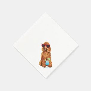 Summer Poodle Napkin