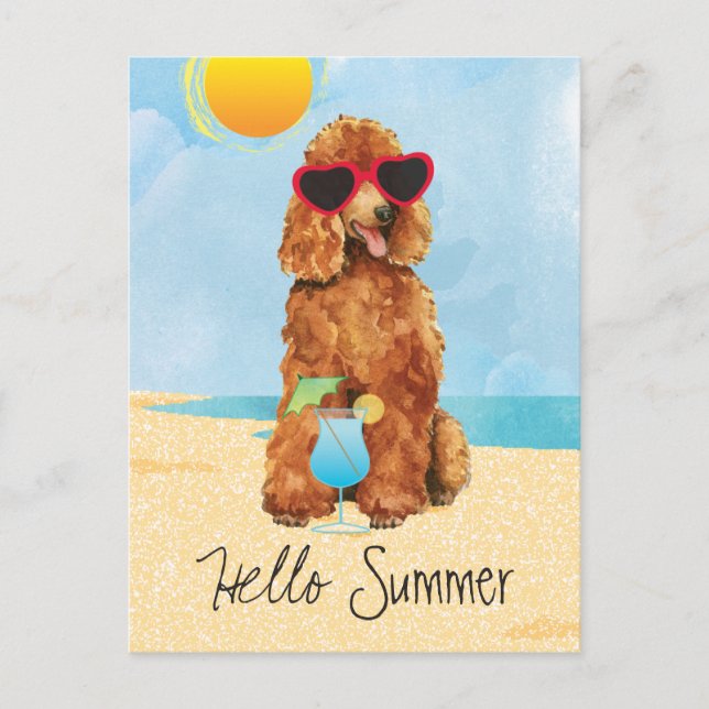 Summer Poodle Postcard (Front)