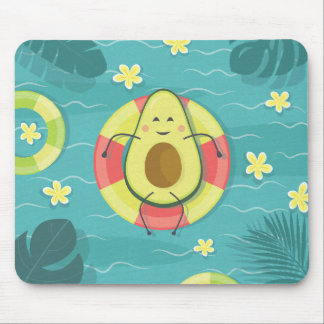 Summer Pool Avocado Mouse Mat