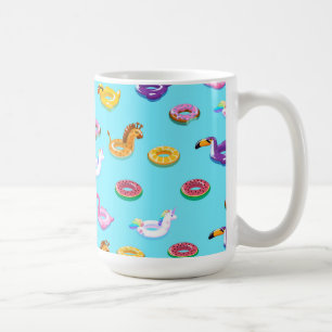Summer Pool Float Pattern Coffee Mug