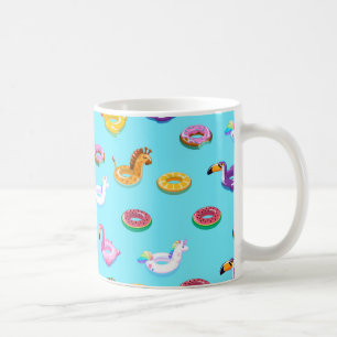 Summer Pool Float Pattern Coffee Mug
