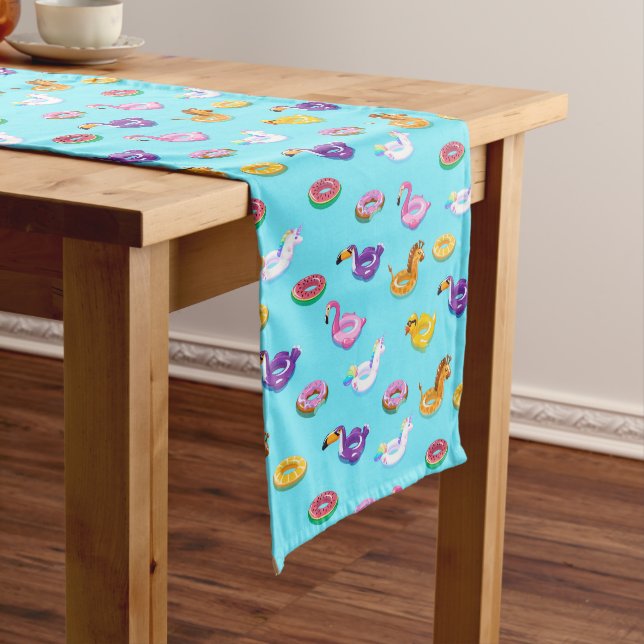 Summer Pool Float Pattern Medium Table Runner (In Situ)