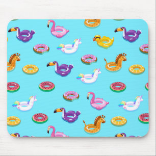 Summer Pool Float Pattern Mouse Mat