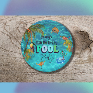 Summer Pool Fun Party   Birthday  Paper Plate