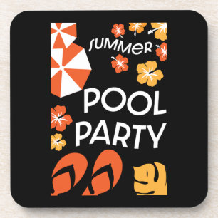 Summer Pool Parties Coaster