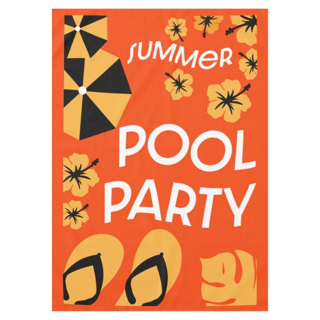 Summer Pool Parties    Tablecloth (Front)