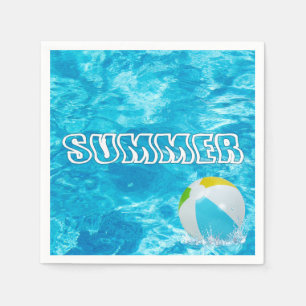 Summer Pool Party Fun Napkins