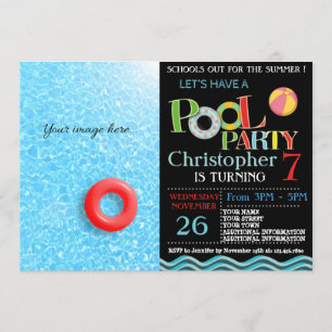 SUMMER POOL PARTY INVITATION POOL BIRTHDAY PARTY